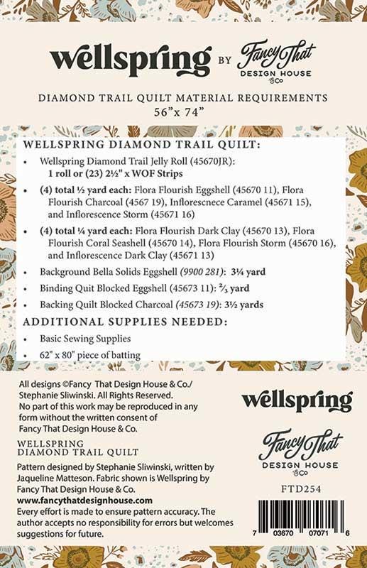 Wellspring Diamond Trail Quilt Pattern by Fancy That Design House - FTD 254