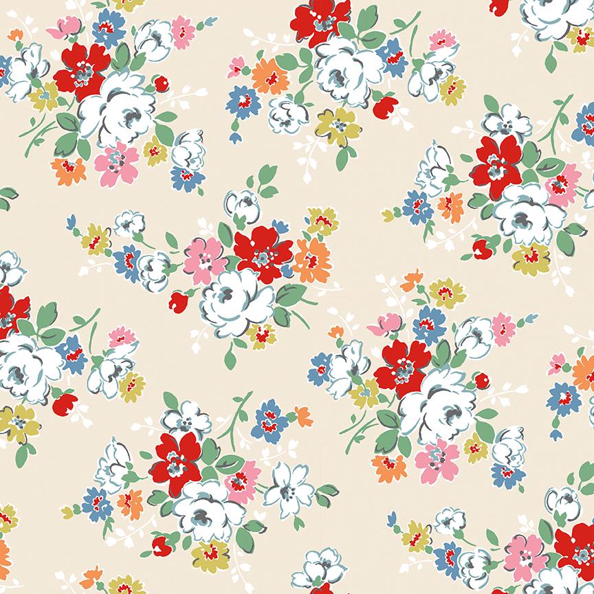 Cath Kidston® Signature Collection Clifton Rose Cream by Cath Kidston® for Riley Blake Designs - C18370-CREAM