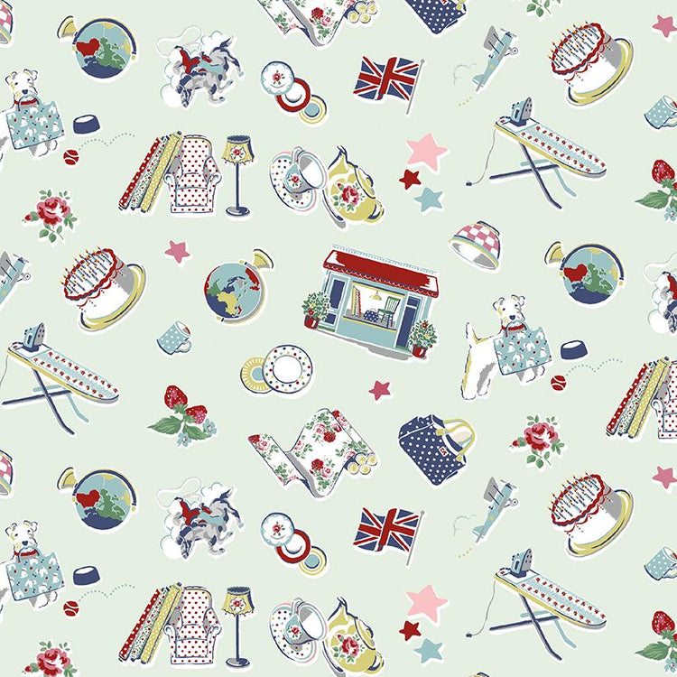 Cath Kidston® Signature Collection Icons Mist by Cath Kidston® for Riley Blake Designs - C18371-MIST