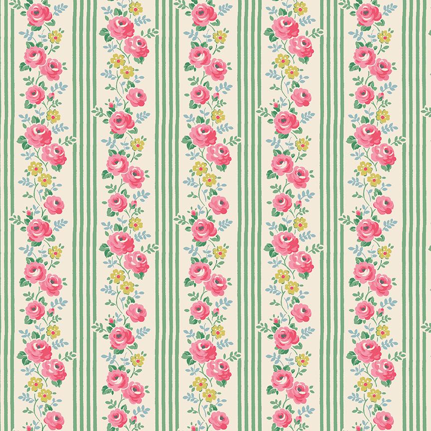 Cath Kidston® Signature Collection Stripe Green by Cath Kidston® for Riley Blake Designs - C18372-GREEN