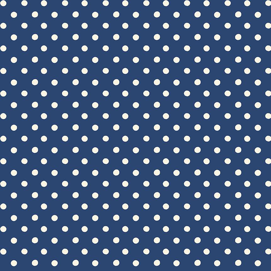 Cath Kidston® Signature Collection Button Spot Navy by Cath Kidston® for Riley Blake Designs - C18374-NAVY