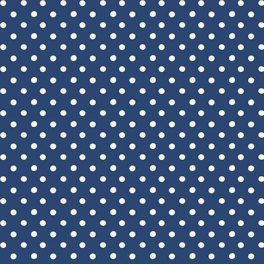 Cath Kidston® Signature Collection Button Spot Navy by Cath Kidston® for Riley Blake Designs - C18374-NAVY