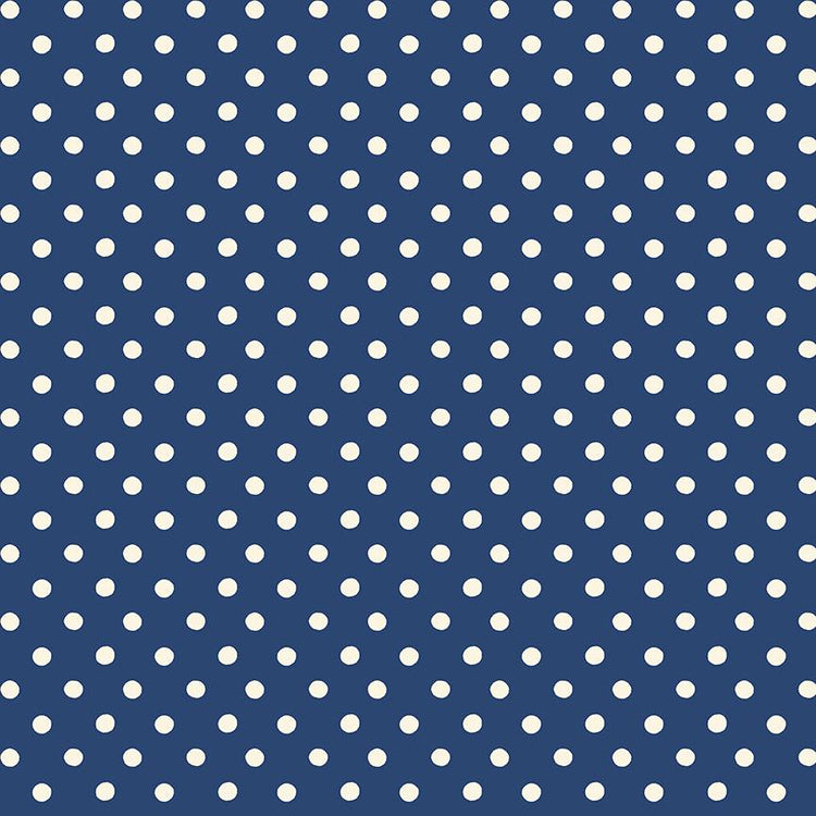 Cath Kidston® Signature Collection Button Spot Navy by Cath Kidston® for Riley Blake Designs - C18374-NAVY