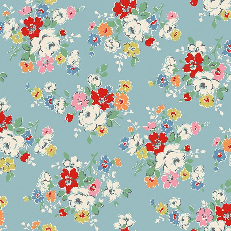 Cath Kidston® Signature Collection Clifton Rose Blue by Cath Kidston® for Riley Blake Designs - C18370-BLUE