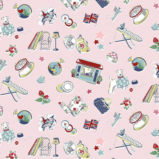 Cath Kidston® Signature Collection Icons Pink by Cath Kidston® for Riley Blake Designs - C18371-PINK