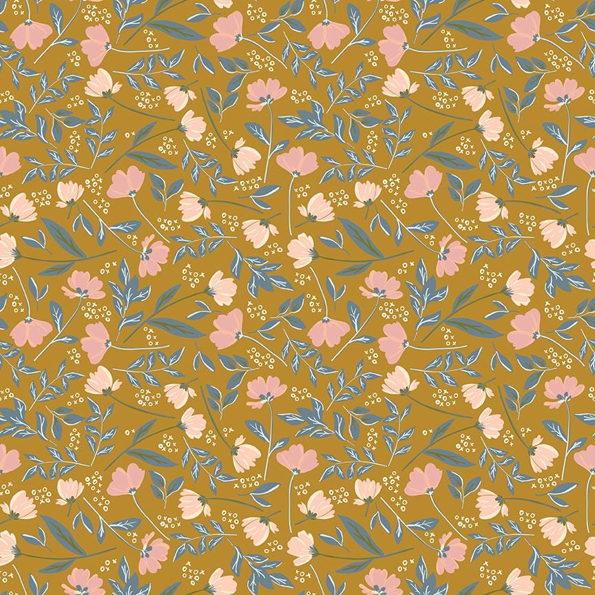 Petals & Hazel Main Butterscotch by Simple Simon and Company for Riley Blake Designs - C18220-BUTTERSCOTCH