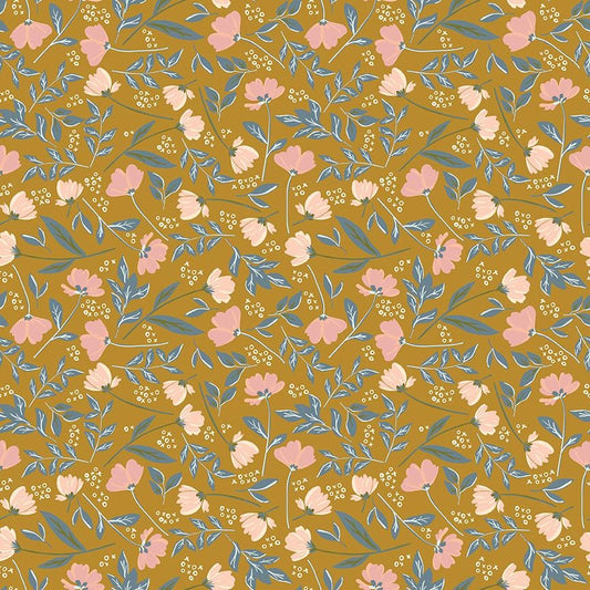 Petals & Hazel Main Butterscotch by Simple Simon and Company for Riley Blake Designs - C18220-BUTTERSCOTCH
