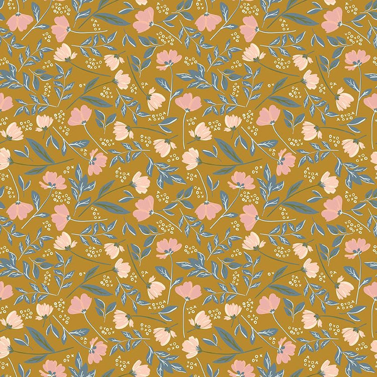 Petals & Hazel Main Butterscotch by Simple Simon and Company for Riley Blake Designs - C18220-BUTTERSCOTCH