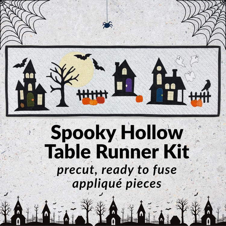 Spooky Hollow Table Runner Kit - Precut and Ready to Fuse - laser cut kit
