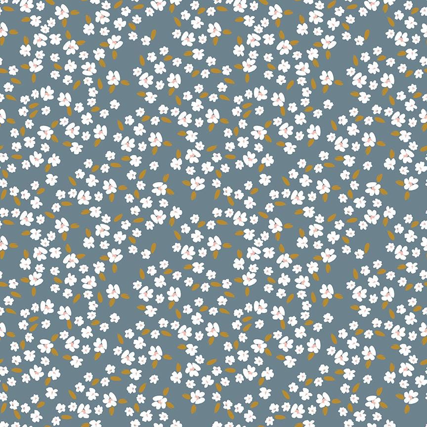 Petals & Hazel Blossoms Blue by Simple Simon and Company for Riley Blake Designs - C18222-BLUE