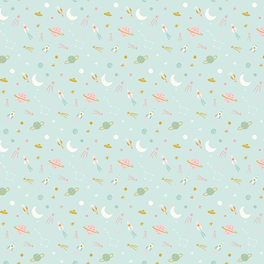 Brave Your Way Beyond To the Moon Songbird by Cayla Naylor for Riley Blake Designs - C18313-SONGBIRD