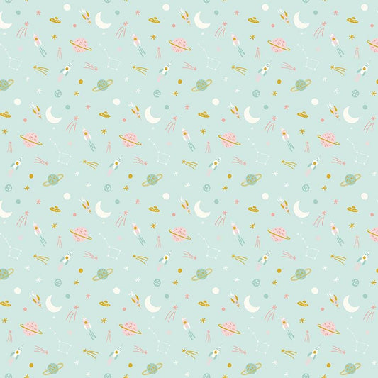 Brave Your Way Beyond To the Moon Songbird by Cayla Naylor for Riley Blake Designs - C18313-SONGBIRD