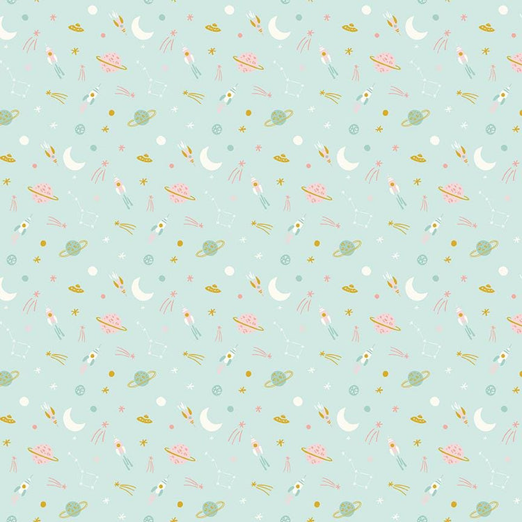 Brave Your Way Beyond To the Moon Songbird by Cayla Naylor for Riley Blake Designs - C18313-SONGBIRD