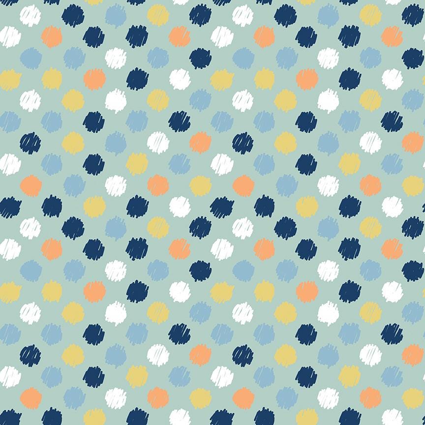 Flannel Love You to the Moon Dots Powder