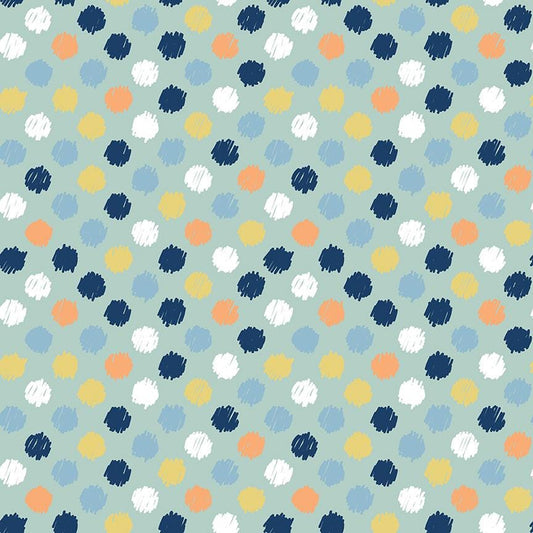 Flannel Love You to the Moon Dots Powder