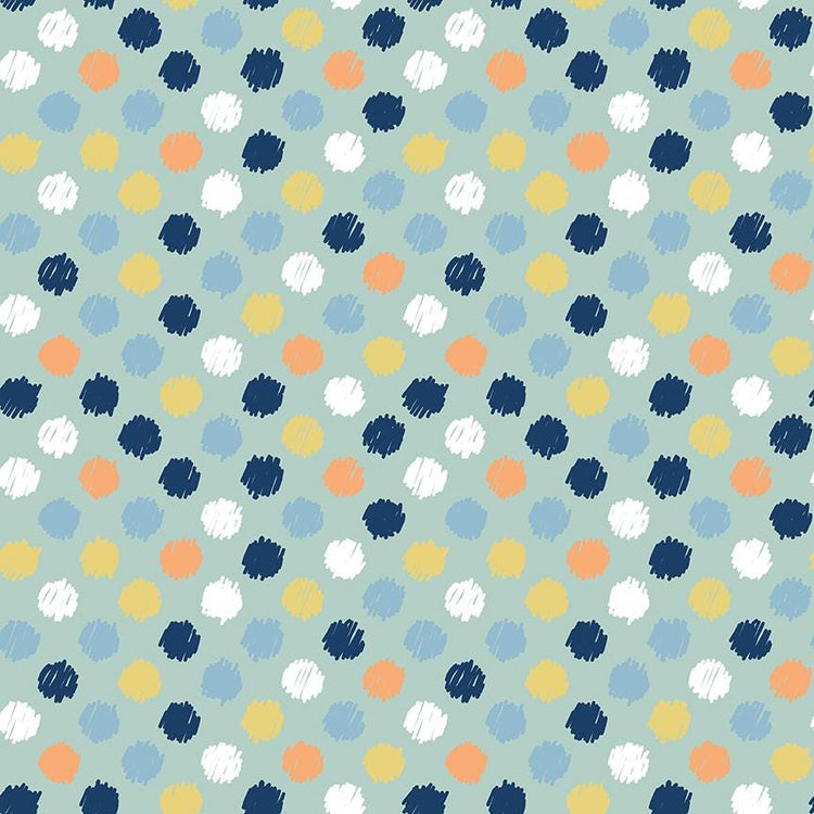 Flannel Love You to the Moon Dots Powder