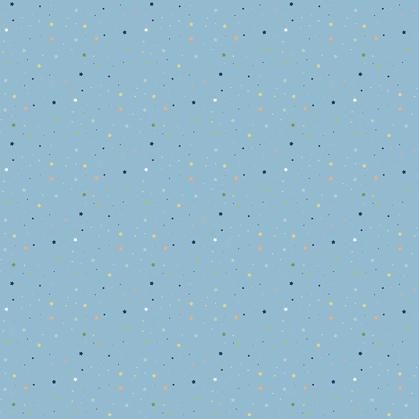 Flannel Love You to the Moon Stars Blue