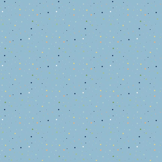 Flannel Love You to the Moon Stars Blue