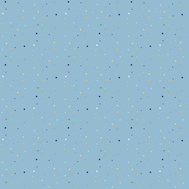 Flannel Love You to the Moon Stars Blue