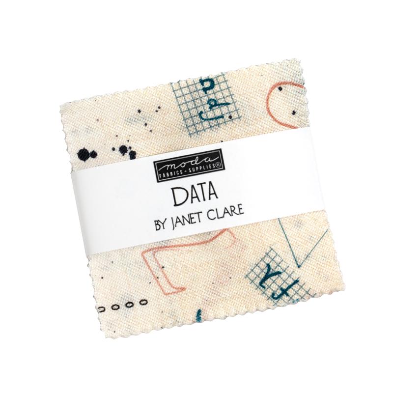 Data Mini Charm by Janet Clare for Moda Fabrics - 24670MC - 42 Assorted pieces
