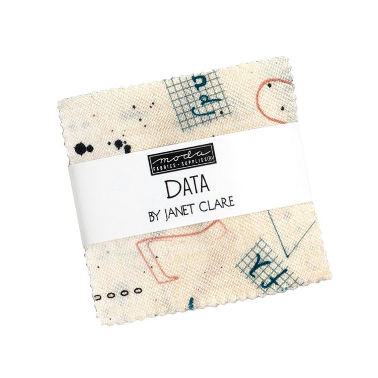 Data Mini Charm by Janet Clare for Moda Fabrics - 24670MC - 42 Assorted pieces