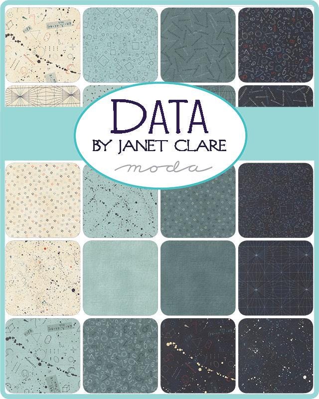 Data Fat Quarter Bundle by Janet Clare for Moda Fabrics - 24670AB - 26 pieces