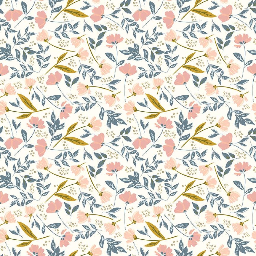 Petals & Hazel Main Off White by Simple Simon and Company for Riley Blake Designs - C18220-OFFWHITE