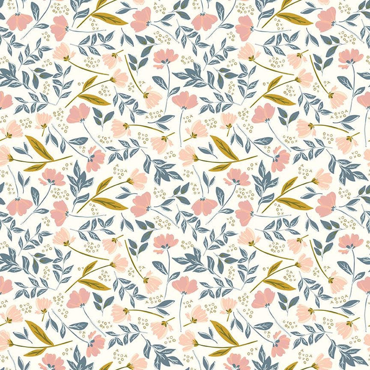 Petals & Hazel Main Off White by Simple Simon and Company for Riley Blake Designs - C18220-OFFWHITE