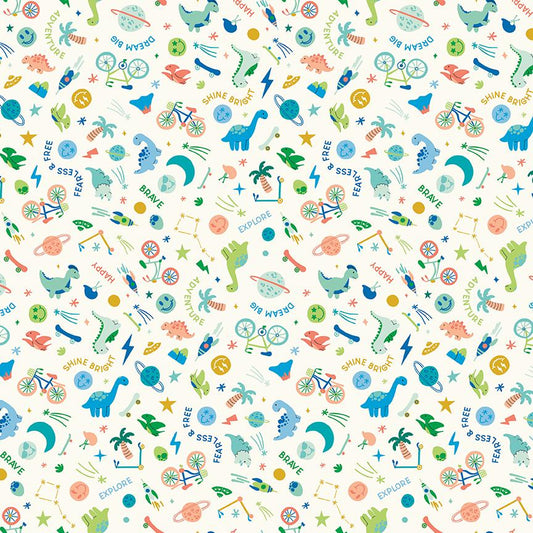 Brave Your Way Beyond Wild and Free Cloud by Cayla Naylor for Riley Blake Designs - C18311-CLOUD