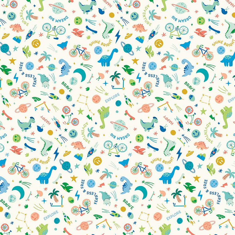 Brave Your Way Beyond Wild and Free Cloud by Cayla Naylor for Riley Blake Designs - C18311-CLOUD