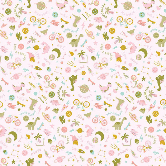 Brave Your Way Beyond Wild and Free Petal by Cayla Naylor for Riley Blake Designs - C18311-PETAL