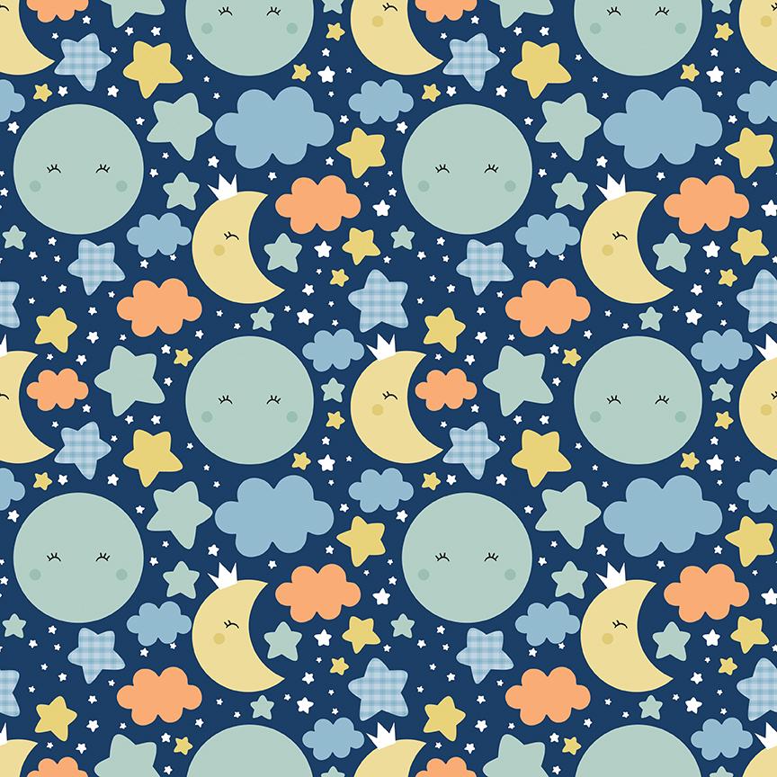 Flannel Love You to the Moon Nighttime Navy