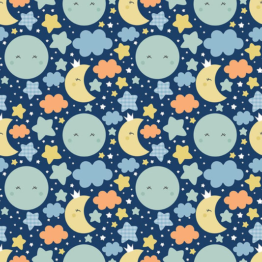 Flannel Love You to the Moon Nighttime Navy