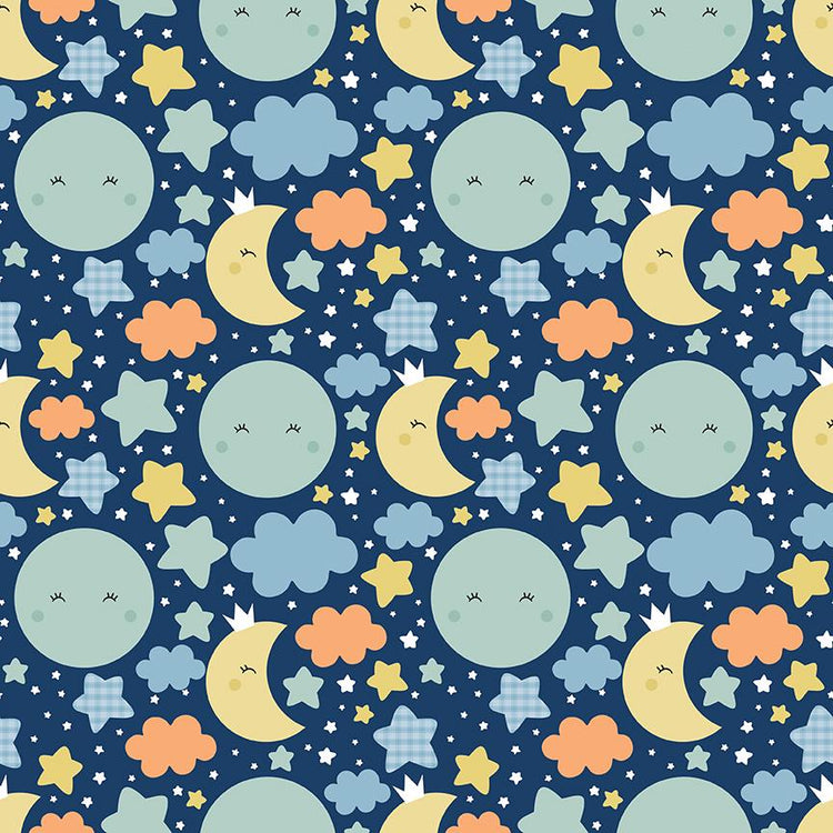 Flannel Love You to the Moon Nighttime Navy