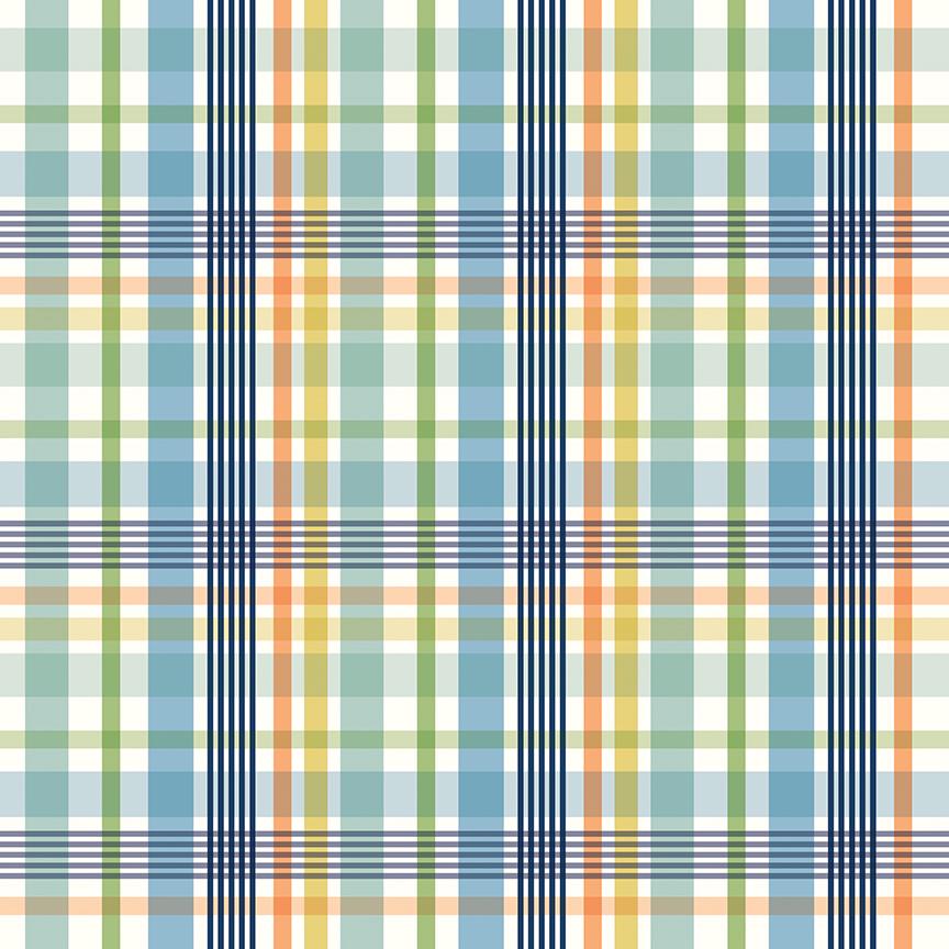 Flannel Love You to the Moon Plaid Blue