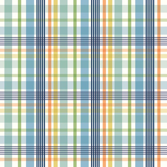 Flannel Love You to the Moon Plaid Blue