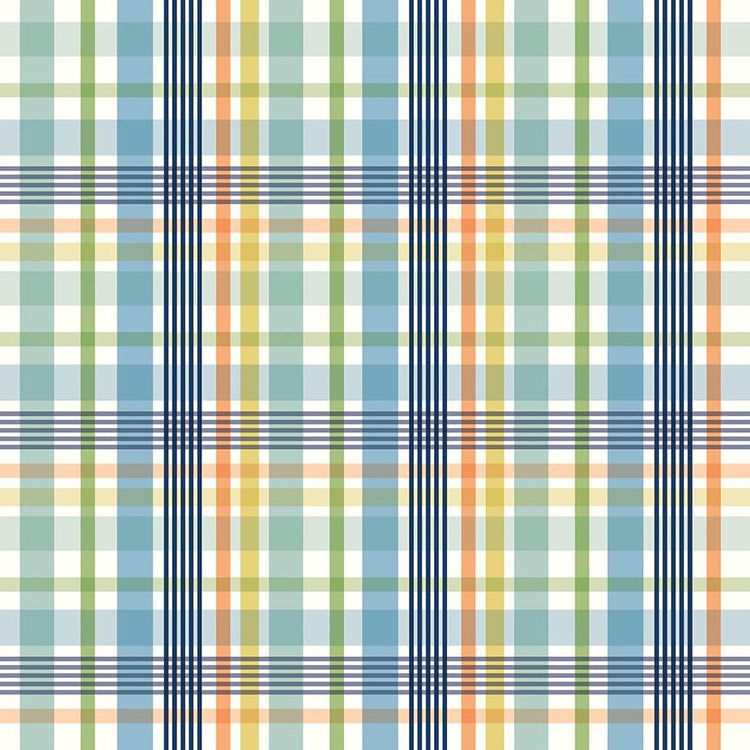 Flannel Love You to the Moon Plaid Blue