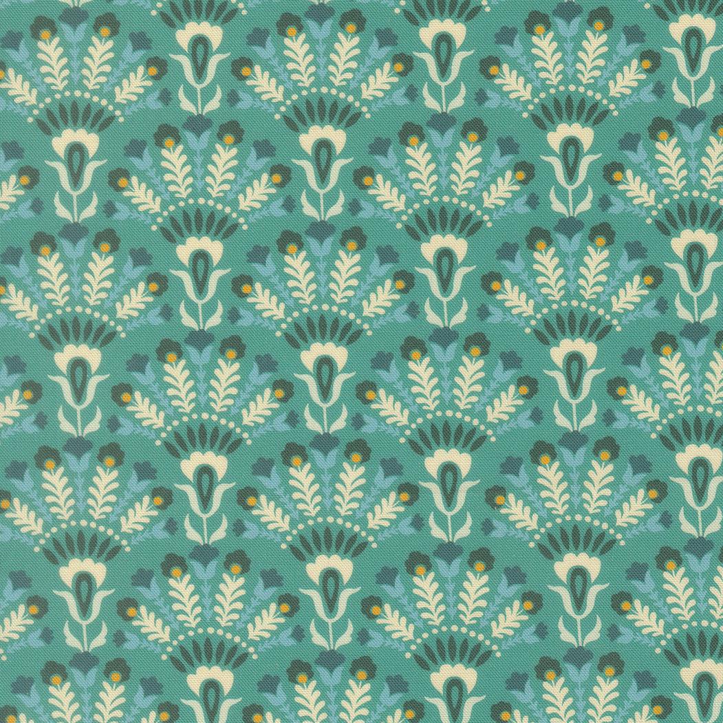 Sitara Opaline Damask Blue Chill by Crystal Manning for Moda Fabrics - 11983 16