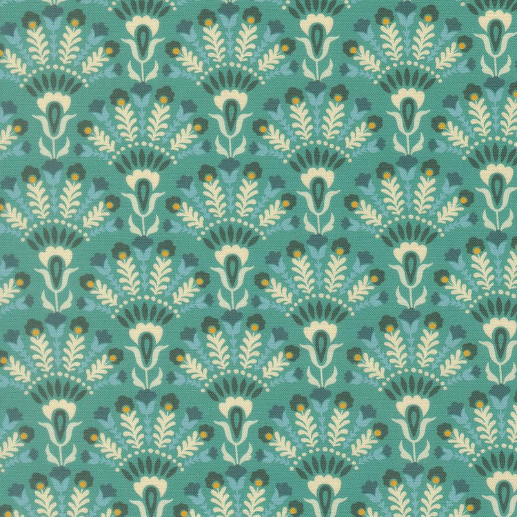 Sitara Opaline Damask Blue Chill by Crystal Manning for Moda Fabrics - 11983 16