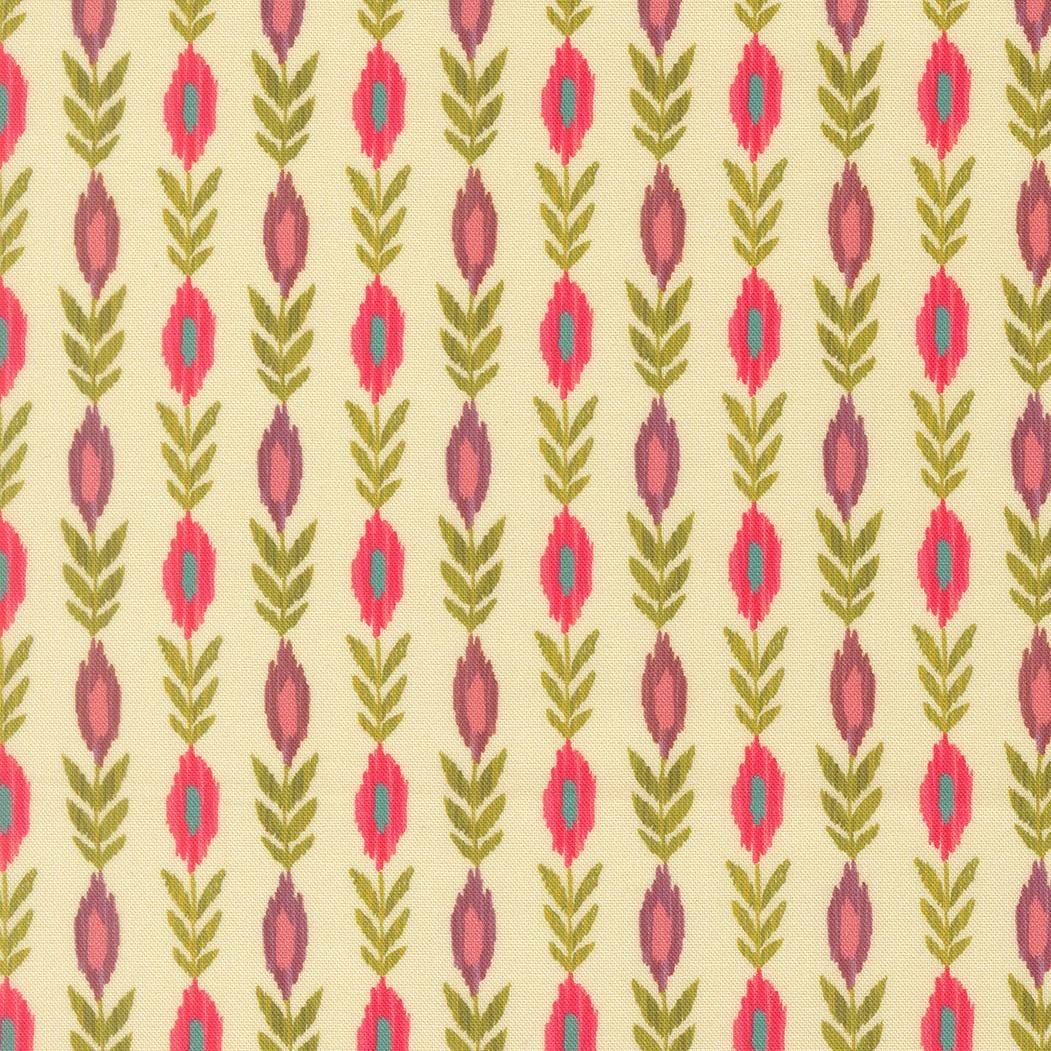 Sitara Vines Stripes Cream by Crystal Manning for Moda Fabrics - 11984 11