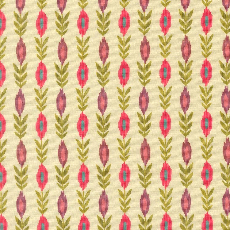 Sitara Vines Stripes Cream by Crystal Manning for Moda Fabrics - 11984 11