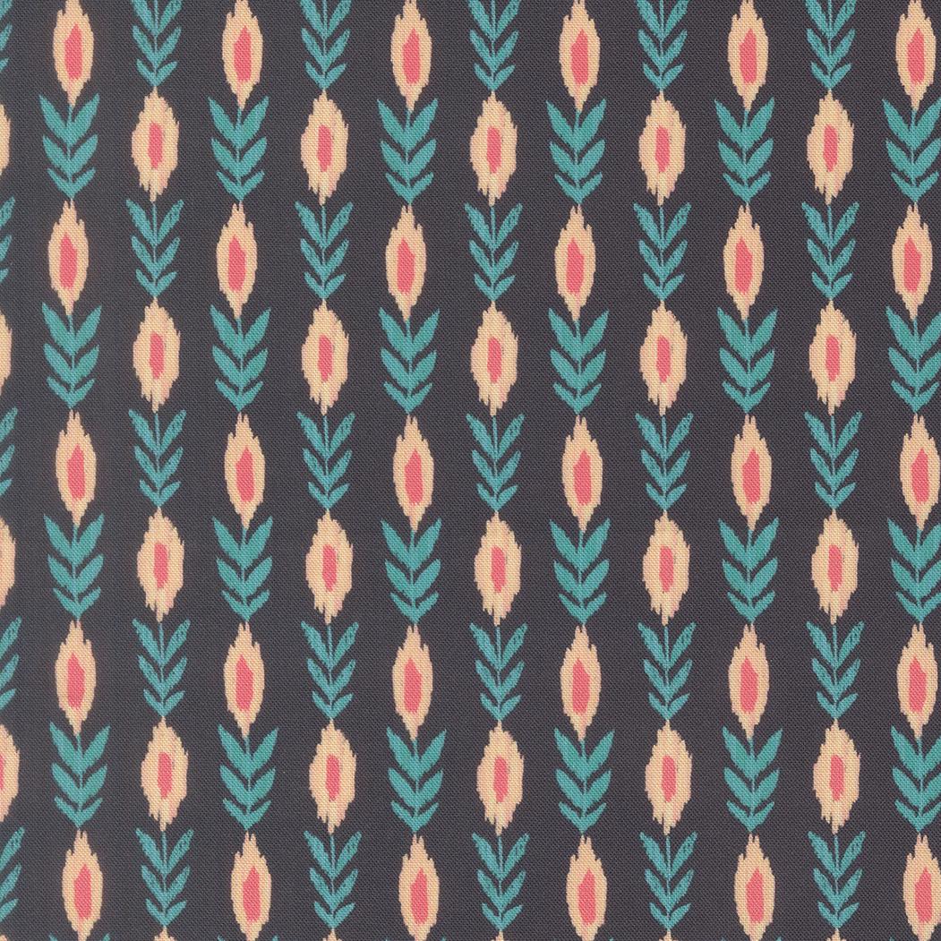 Sitara Vines Stripes Midnight by Crystal Manning for Moda Fabrics - 11984 12