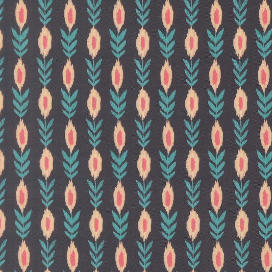 Sitara Vines Stripes Midnight by Crystal Manning for Moda Fabrics - 11984 12