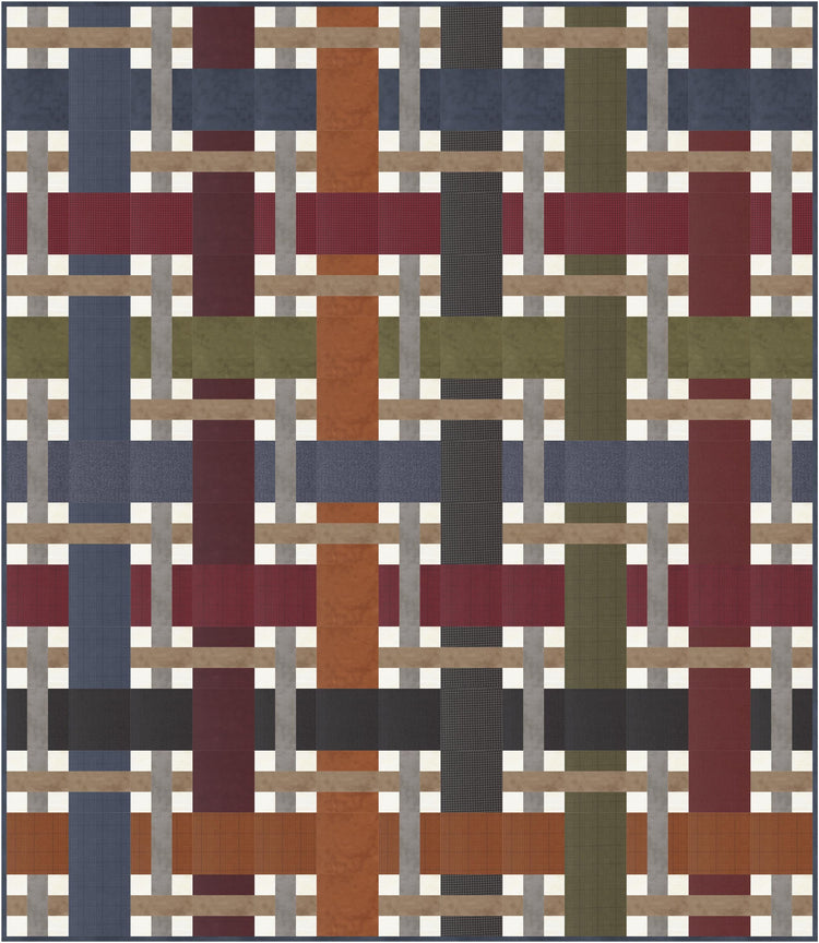 The Jonah Quilt Kit with Flannel Gatherings flannel fabric by Moda Fabrics - quilt kit with pattern