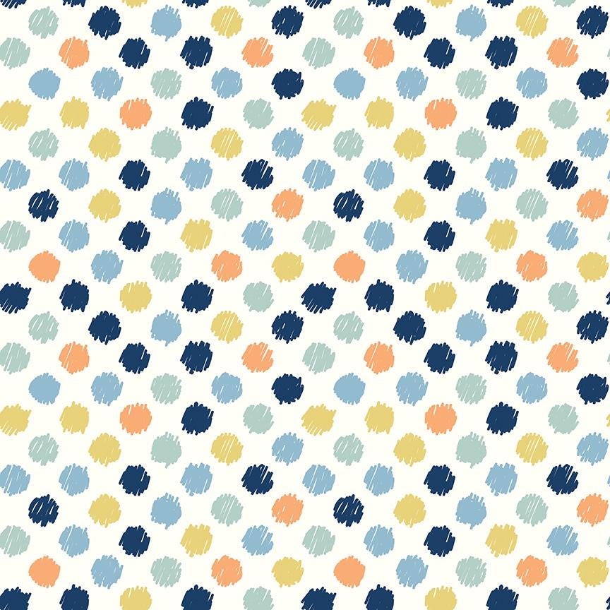 Flannel Love You to the Moon Dots Multi