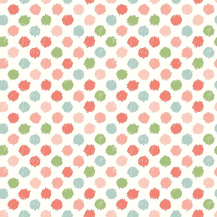 Flannel Love You to the Moon Dots White