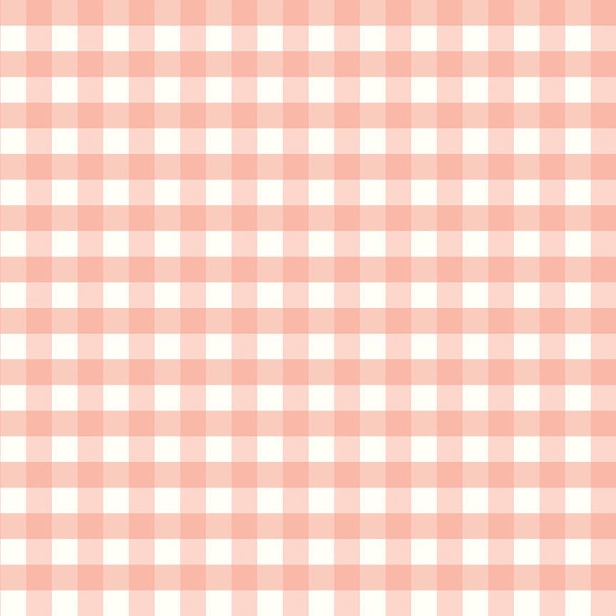 Flannel Love You to the Moon Gingham Coral