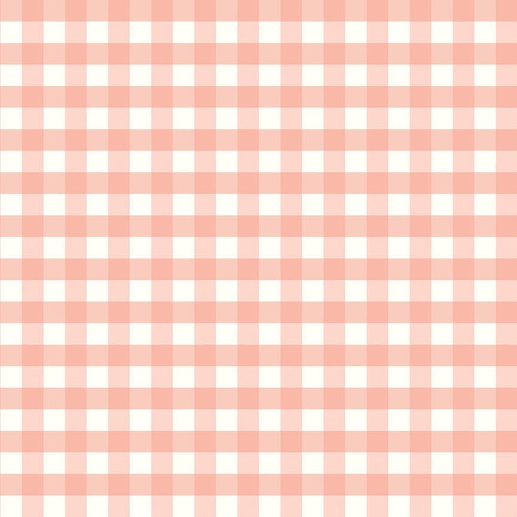 Flannel Love You to the Moon Gingham Coral