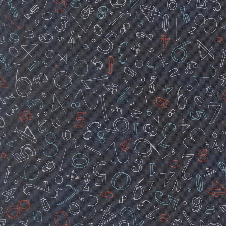 Data Numerals Text and Words Hawking by Janet Clare for Moda Fabrics - 24671 16