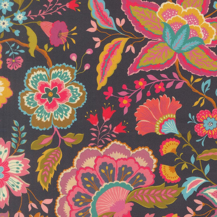 Sitara Jasmine Florals Midnight by Crystal Manning for Moda Fabrics - 11980 12